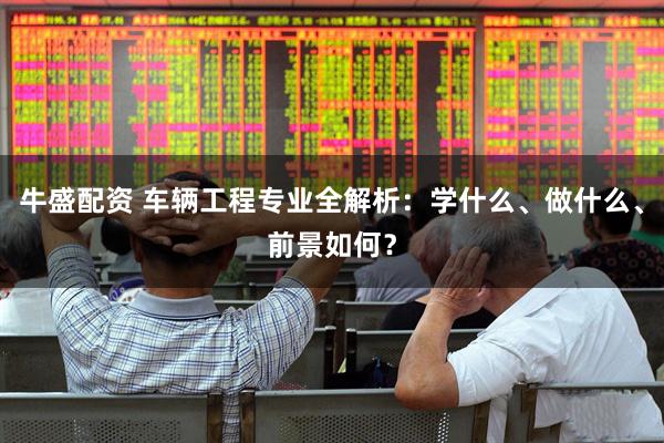 牛盛配资 车辆工程专业全解析：学什么、做什么、前景如何？