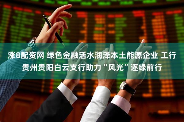 涨8配资网 绿色金融活水润泽本土能源企业 工行贵州贵阳白云支行助力“风光”逐绿前行